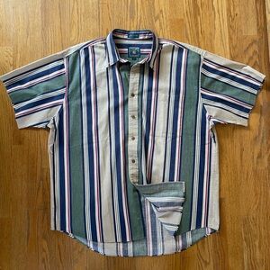Chaps Ralph Lauren Striped Polo Shirt XL – Vintage Y2K Bold Stripe